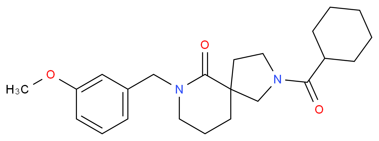 2-(cyclohexylcarbonyl)-7-(3-methoxybenzyl)-2,7-diazaspiro[4.5]decan-6-one_Molecular_structure_CAS_)