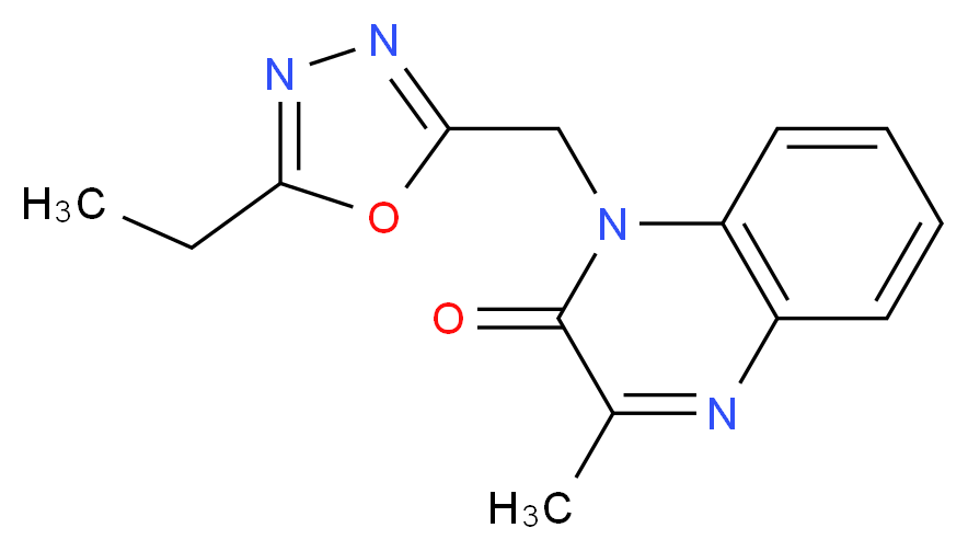 1-[(5-ethyl-1,3,4-oxadiazol-2-yl)methyl]-3-methylquinoxalin-2(1H)-one_Molecular_structure_CAS_)