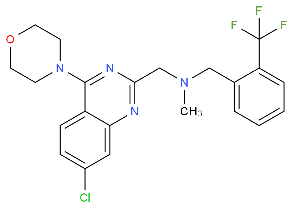 1-[7-chloro-4-(4-morpholinyl)-2-quinazolinyl]-N-methyl-N-[2-(trifluoromethyl)benzyl]methanamine_Molecular_structure_CAS_)