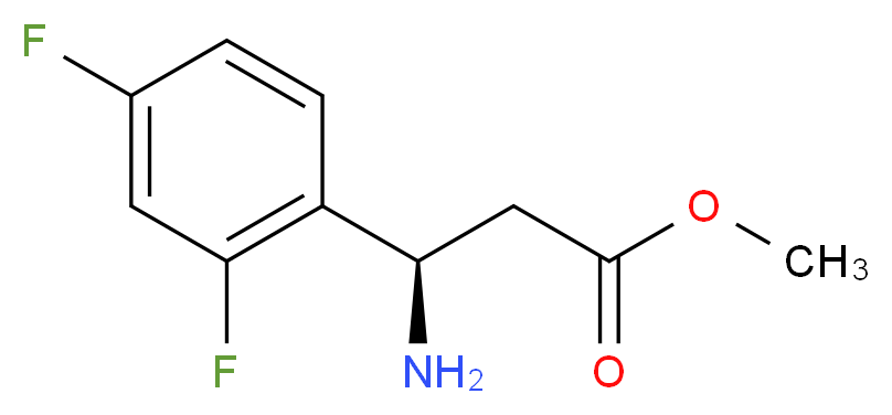 METHYL (3R)-3-AMINO-3-(2,4-DIFLUOROPHENYL)PROPANOATE_Molecular_structure_CAS_)