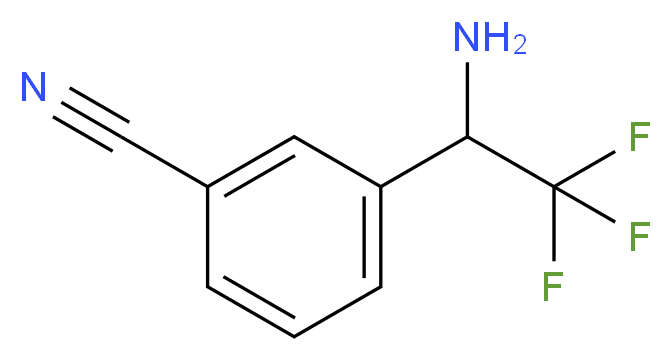 3-(1-AMINO-2,2,2-TRIFLUORO-ETHYL)-BENZONITRILE_Molecular_structure_CAS_)