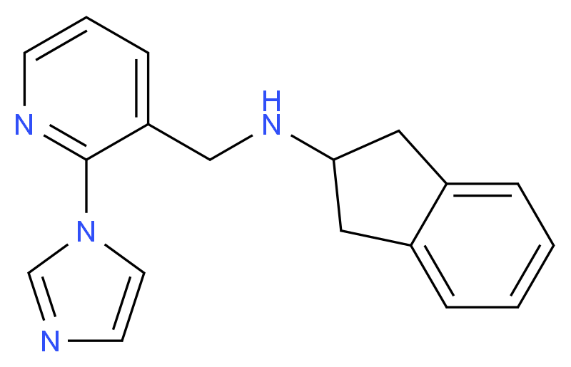 2,3-dihydro-1H-inden-2-yl{[2-(1H-imidazol-1-yl)-3-pyridinyl]methyl}amine_Molecular_structure_CAS_)