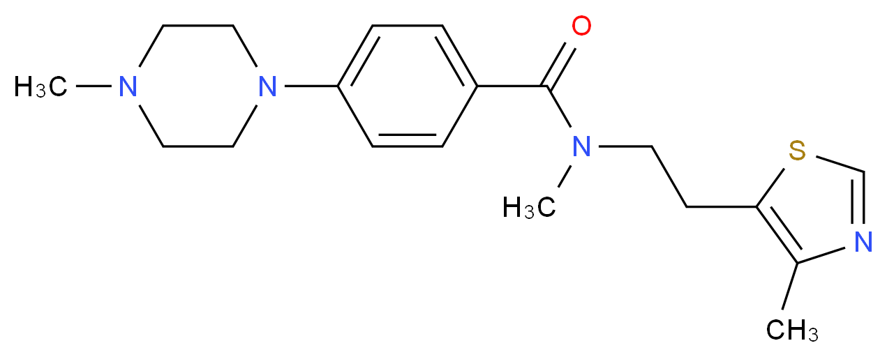 N-methyl-4-(4-methylpiperazin-1-yl)-N-[2-(4-methyl-1,3-thiazol-5-yl)ethyl]benzamide_Molecular_structure_CAS_)