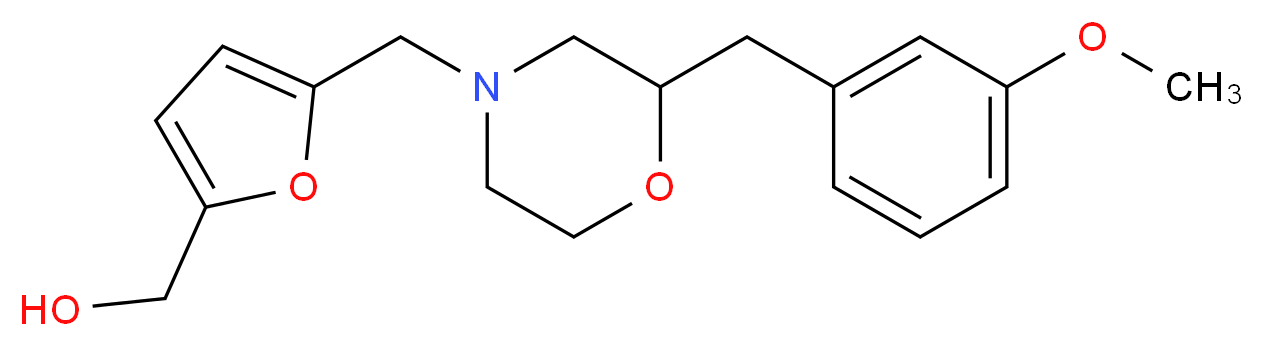 (5-{[2-(3-methoxybenzyl)-4-morpholinyl]methyl}-2-furyl)methanol_Molecular_structure_CAS_)