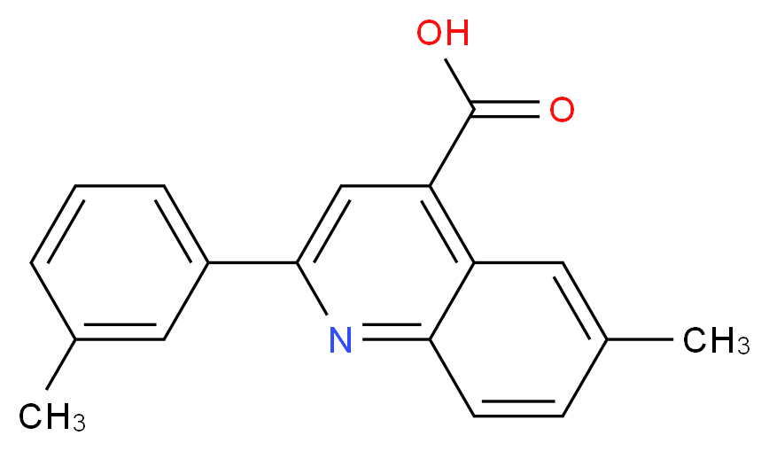6-Methyl-2-(3-methylphenyl)quinoline-4-carboxylic acid_Molecular_structure_CAS_)