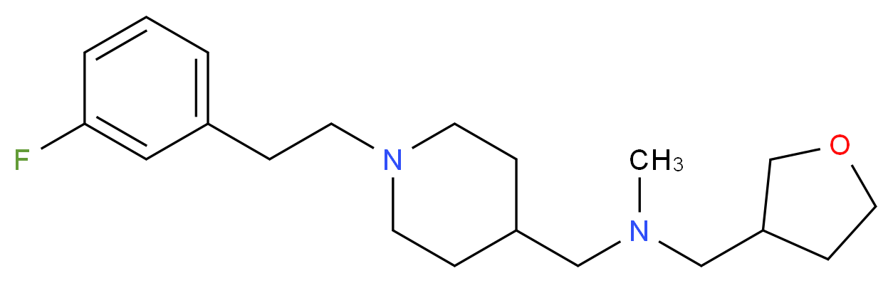 ({1-[2-(3-fluorophenyl)ethyl]-4-piperidinyl}methyl)methyl(tetrahydro-3-furanylmethyl)amine_Molecular_structure_CAS_)
