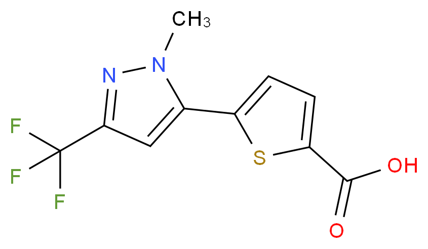 5-[1-Methyl-3-(trifluoromethyl)-1H-pyrazol-5-yl]thiophene-2-carboxylic acid 97%_Molecular_structure_CAS_175202-29-6)