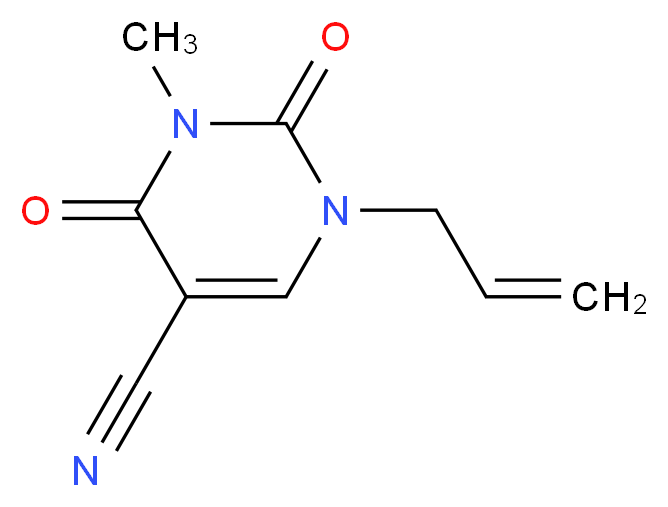 1-Allyl-3-methyl-2,4-dioxo-1,2,3,4-tetrahydro-5-pyrimidinecarbonitrile_Molecular_structure_CAS_)