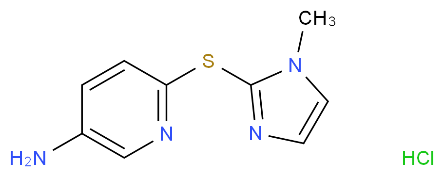 6-((1-methyl-1H-imidazol-2-yl)thio)pyridin-3-amine hydrochloride_Molecular_structure_CAS_)