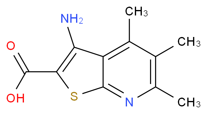 3-Amino-4,5,6-trimethylthieno[2,3-b]pyridine-2-carboxylic acid_Molecular_structure_CAS_)
