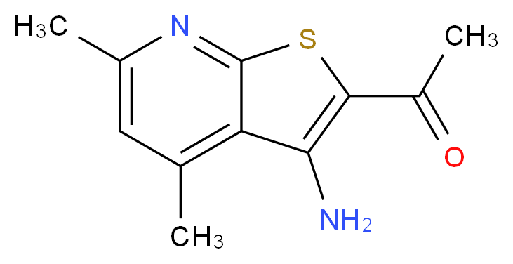 1-(3-amino-4,6-dimethylthieno[2,3-b]pyridin-2-yl)ethanone_Molecular_structure_CAS_52505-42-7)