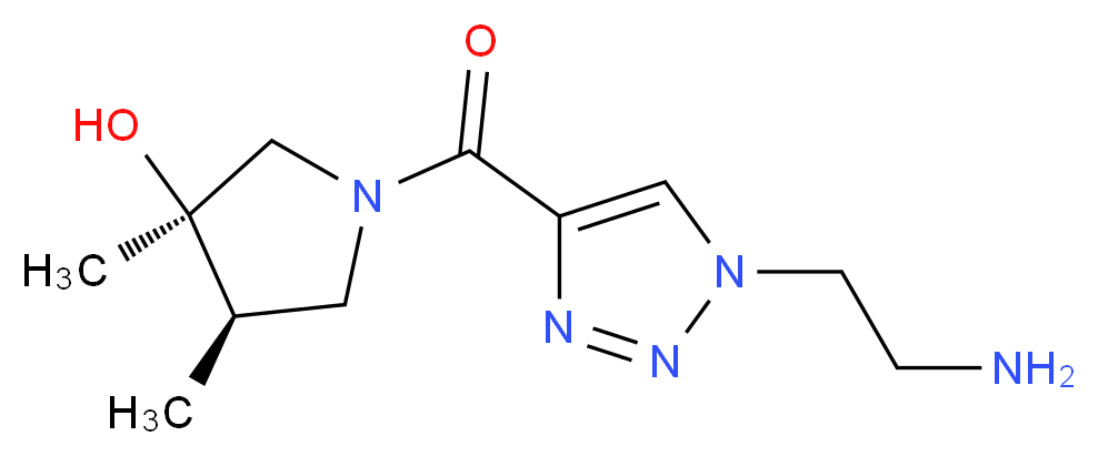 (3R*,4R*)-1-{[1-(2-aminoethyl)-1H-1,2,3-triazol-4-yl]carbonyl}-3,4-dimethyl-3-pyrrolidinol_Molecular_structure_CAS_)