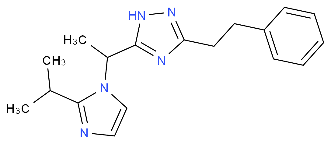 5-[1-(2-isopropyl-1H-imidazol-1-yl)ethyl]-3-(2-phenylethyl)-1H-1,2,4-triazole_Molecular_structure_CAS_)