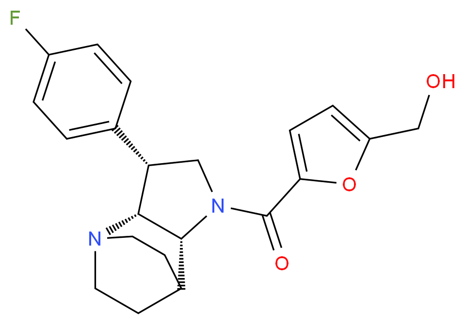 (5-{[(3R*,3aR*,7aR*)-3-(4-fluorophenyl)hexahydro-4,7-ethanopyrrolo[3,2-b]pyridin-1(2H)-yl]carbonyl}-2-furyl)methanol_Molecular_structure_CAS_)