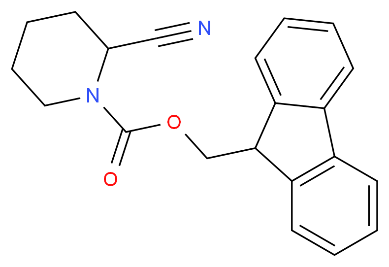 2-Cyano-piperidine-1-carboxylic acid 9H-fluoren-9-ylmethyl ester_Molecular_structure_CAS_672310-10-0)