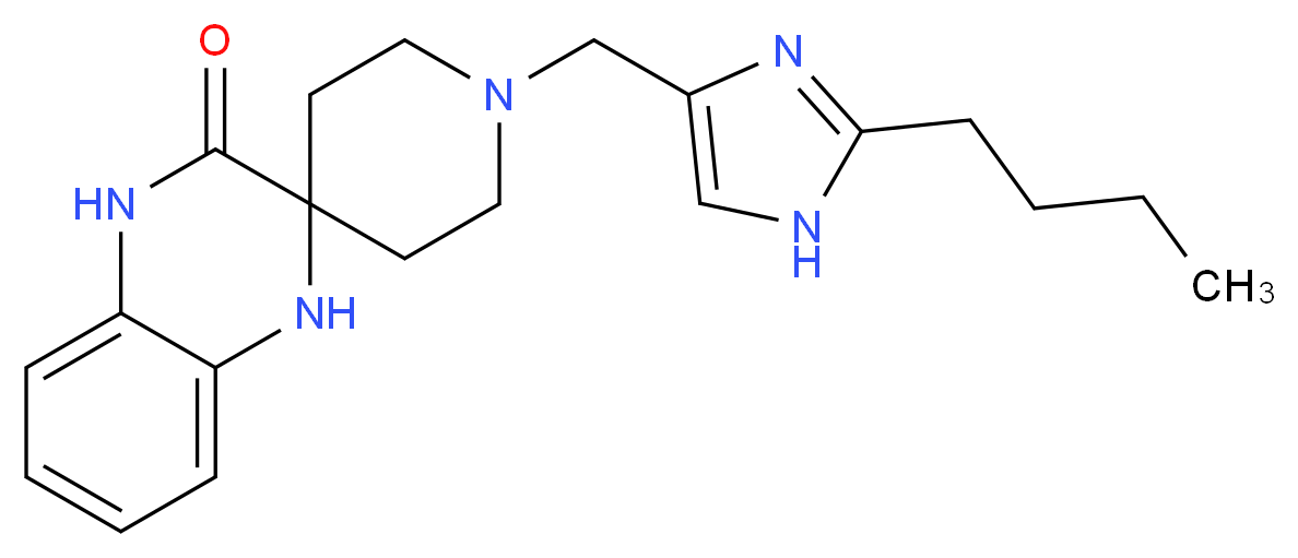 1-[(2-butyl-1H-imidazol-4-yl)methyl]-1',4'-dihydro-3'H-spiro[piperidine-4,2'-quinoxalin]-3'-one_Molecular_structure_CAS_)