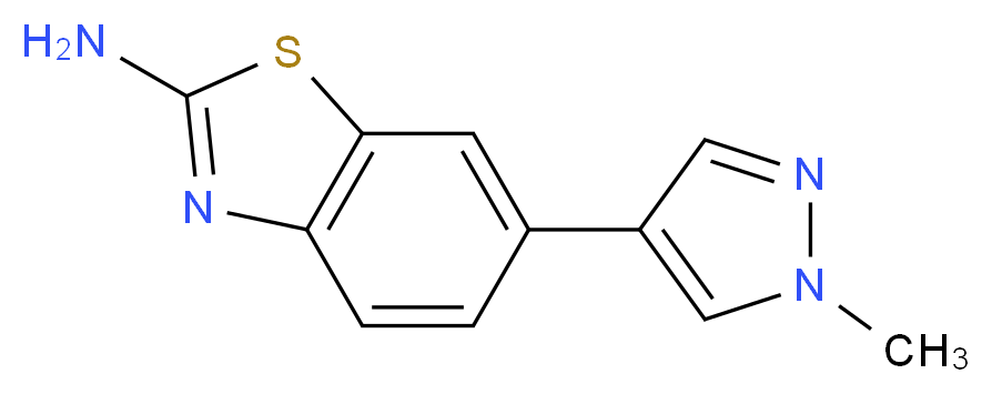 6-(1-methyl-1H-pyrazol-4-yl)-1,3-benzothiazol-2-amine_Molecular_structure_CAS_)