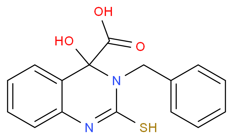 3-Benzyl-4-hydroxy-2-mercapto-3,4-dihydro-quinazoline-4-carboxylic acid_Molecular_structure_CAS_)