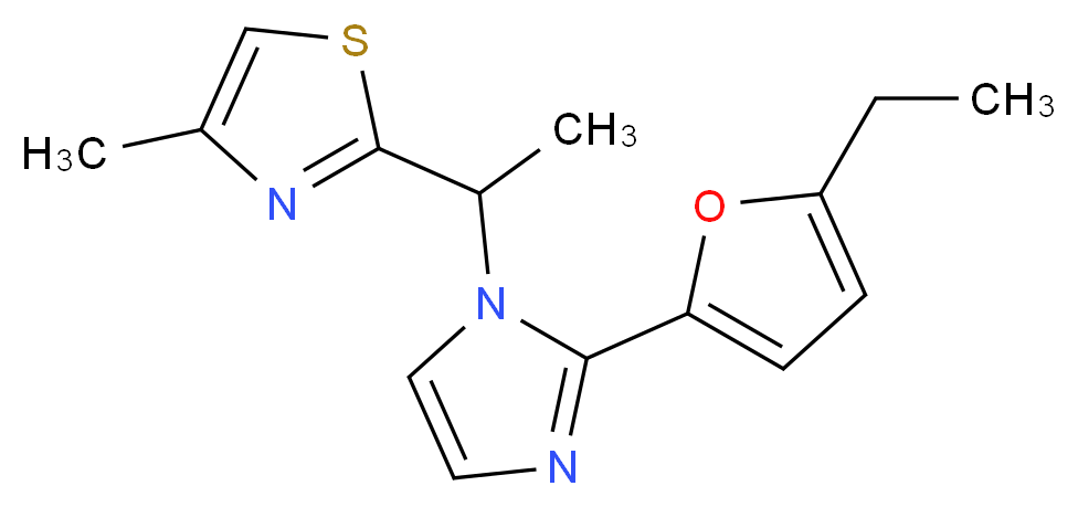 2-{1-[2-(5-ethyl-2-furyl)-1H-imidazol-1-yl]ethyl}-4-methyl-1,3-thiazole_Molecular_structure_CAS_)