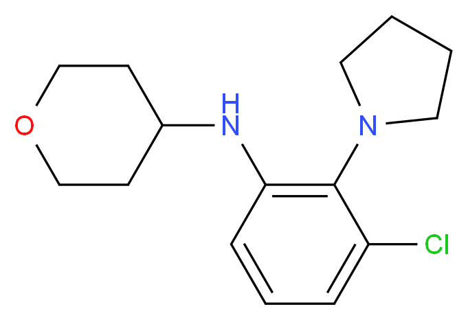 N-[3-chloro-2-(1-pyrrolidinyl)phenyl]tetrahydro-2H-pyran-4-amine_Molecular_structure_CAS_)
