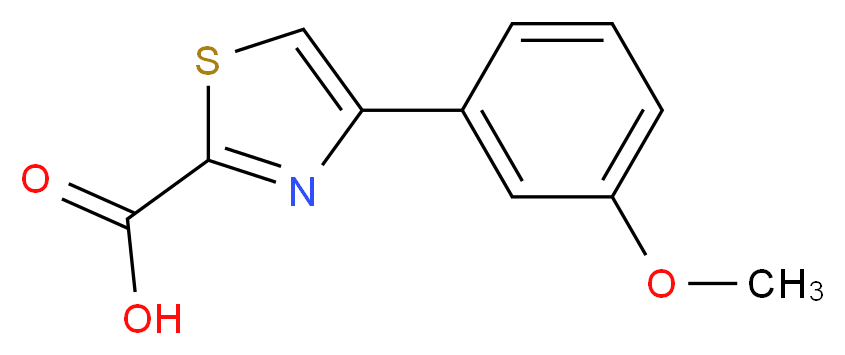 4-(3-METHOXY-PHENYL)-THIAZOLE-2-CARBOXYLIC ACID_Molecular_structure_CAS_886367-33-5)