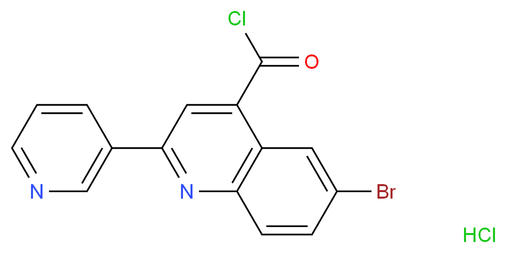 6-Bromo-2-pyridin-3-ylquinoline-4-carbonyl chloride hydrochloride_Molecular_structure_CAS_)