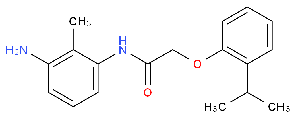 N-(3-Amino-2-methylphenyl)-2-(2-isopropylphenoxy)-acetamide_Molecular_structure_CAS_)