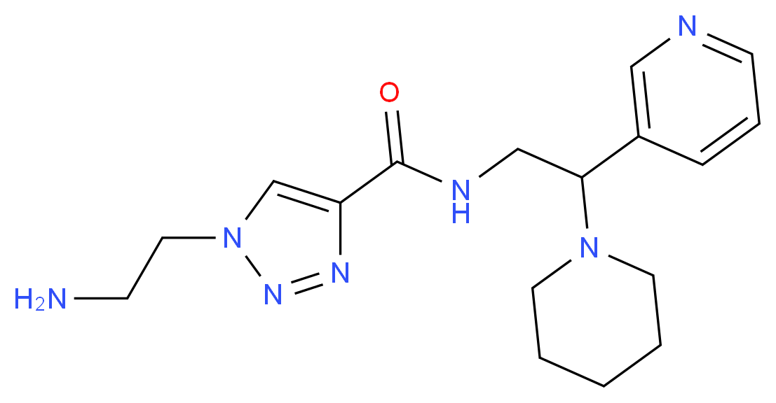 1-(2-aminoethyl)-N-(2-piperidin-1-yl-2-pyridin-3-ylethyl)-1H-1,2,3-triazole-4-carboxamide_Molecular_structure_CAS_)