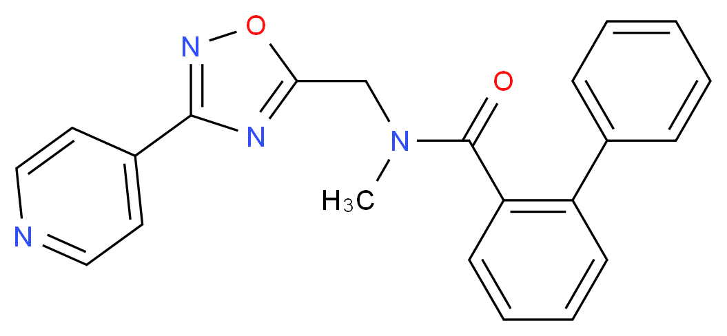 N-methyl-N-{[3-(4-pyridinyl)-1,2,4-oxadiazol-5-yl]methyl}-2-biphenylcarboxamide_Molecular_structure_CAS_)