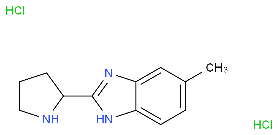 5-Methyl-2-pyrrolidin-2-yl-1H-benzimidazole dihydrochloride_Molecular_structure_CAS_885278-00-2)