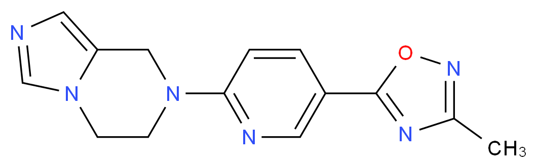 7-[5-(3-methyl-1,2,4-oxadiazol-5-yl)-2-pyridinyl]-5,6,7,8-tetrahydroimidazo[1,5-a]pyrazine_Molecular_structure_CAS_)