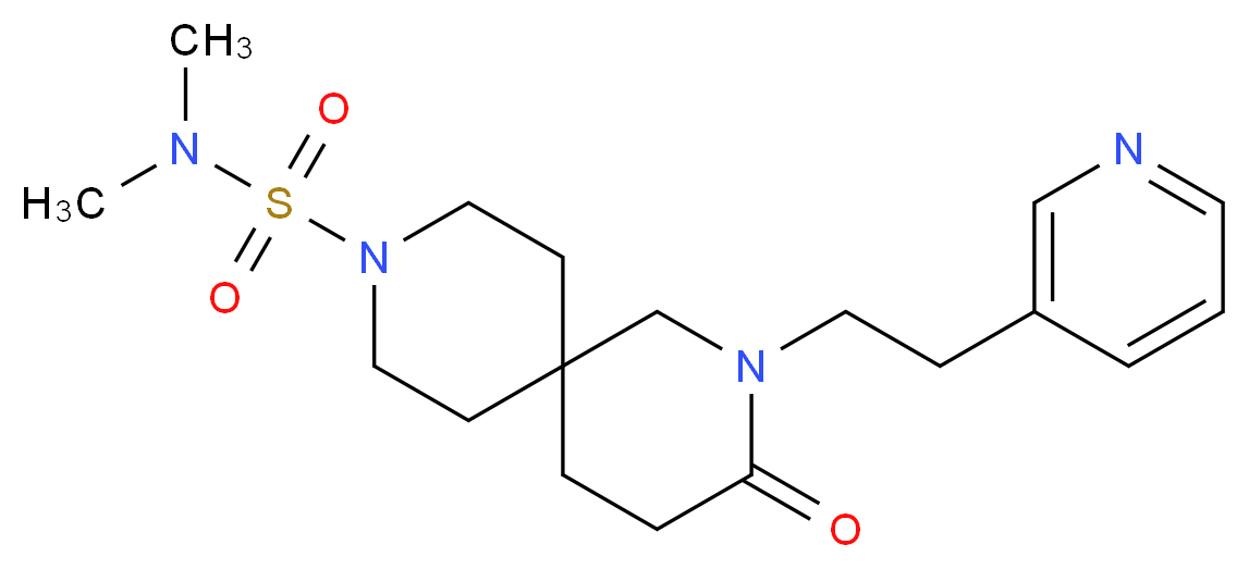 N,N-dimethyl-3-oxo-2-(2-pyridin-3-ylethyl)-2,9-diazaspiro[5.5]undecane-9-sulfonamide_Molecular_structure_CAS_)