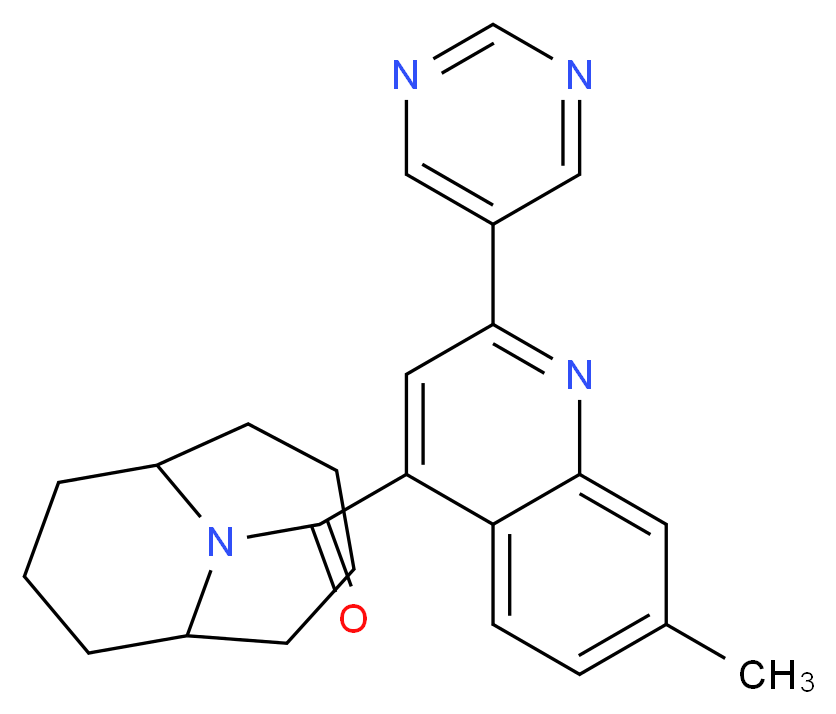 4-(10-azabicyclo[4.3.1]dec-10-ylcarbonyl)-7-methyl-2-pyrimidin-5-ylquinoline_Molecular_structure_CAS_)