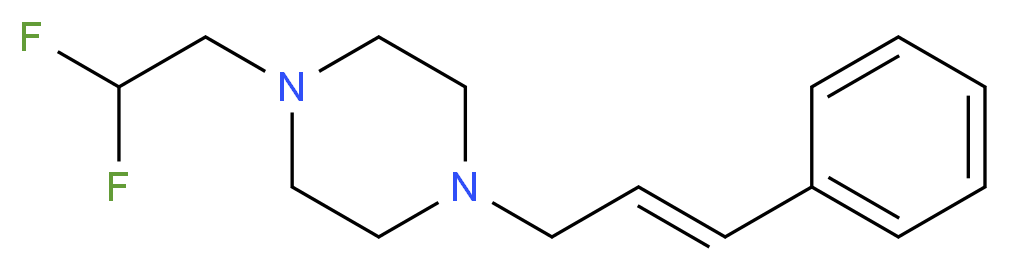 1-(2,2-difluoroethyl)-4-[(2E)-3-phenyl-2-propen-1-yl]piperazine_Molecular_structure_CAS_)