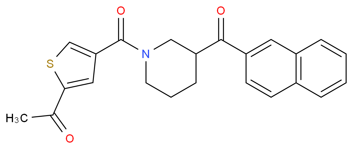 1-(4-{[3-(2-naphthoyl)-1-piperidinyl]carbonyl}-2-thienyl)ethanone_Molecular_structure_CAS_)