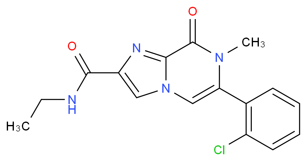6-(2-chlorophenyl)-N-ethyl-7-methyl-8-oxo-7,8-dihydroimidazo[1,2-a]pyrazine-2-carboxamide_Molecular_structure_CAS_)