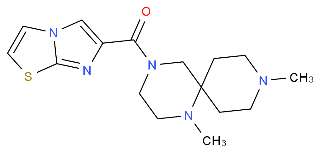 4-(imidazo[2,1-b][1,3]thiazol-6-ylcarbonyl)-1,9-dimethyl-1,4,9-triazaspiro[5.5]undecane_Molecular_structure_CAS_)
