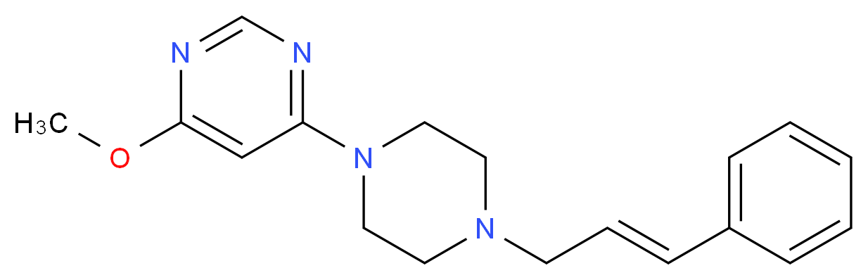 4-methoxy-6-{4-[(2E)-3-phenylprop-2-en-1-yl]piperazin-1-yl}pyrimidine_Molecular_structure_CAS_)