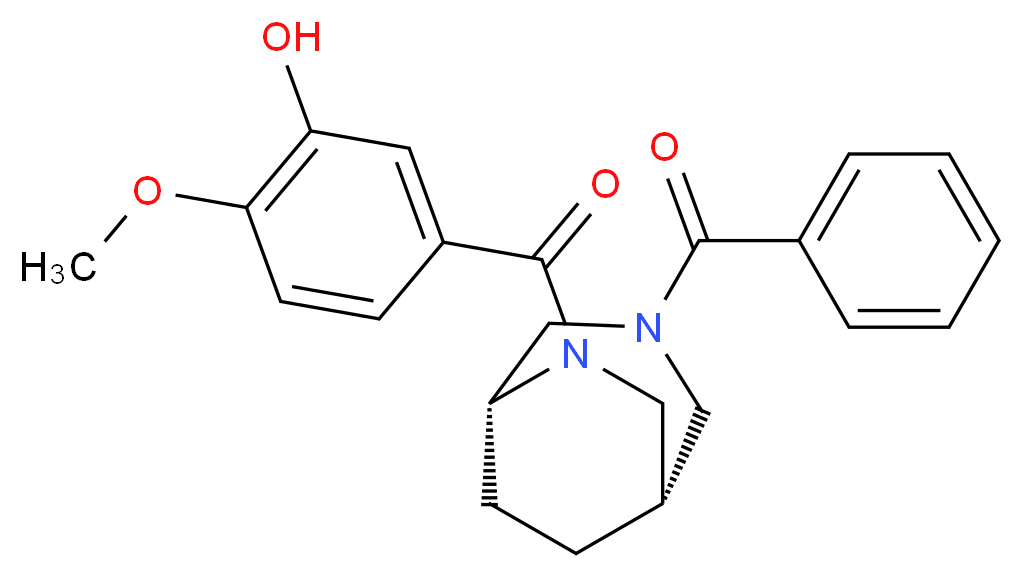 5-{[(1S*,5R*)-3-benzoyl-3,6-diazabicyclo[3.2.2]non-6-yl]carbonyl}-2-methoxyphenol_Molecular_structure_CAS_)