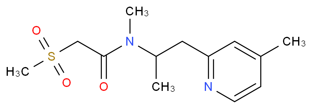 N-methyl-N-[1-methyl-2-(4-methylpyridin-2-yl)ethyl]-2-(methylsulfonyl)acetamide_Molecular_structure_CAS_)
