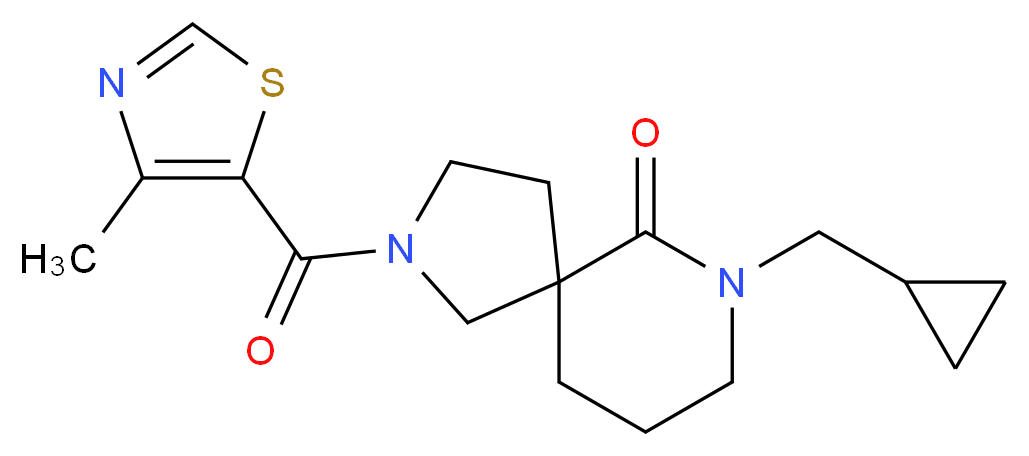 7-(cyclopropylmethyl)-2-[(4-methyl-1,3-thiazol-5-yl)carbonyl]-2,7-diazaspiro[4.5]decan-6-one_Molecular_structure_CAS_)