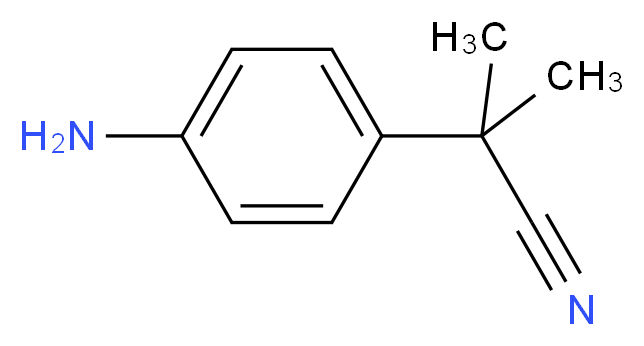 2-(4-Aminophenyl)-2-methylpropanenitrile_Molecular_structure_CAS_115279-57-7)