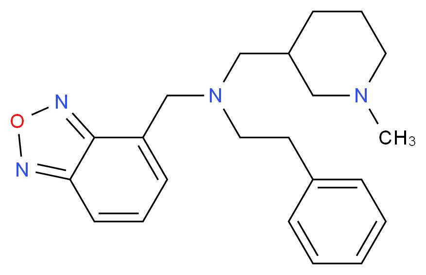 (2,1,3-benzoxadiazol-4-ylmethyl)[(1-methyl-3-piperidinyl)methyl](2-phenylethyl)amine_Molecular_structure_CAS_)