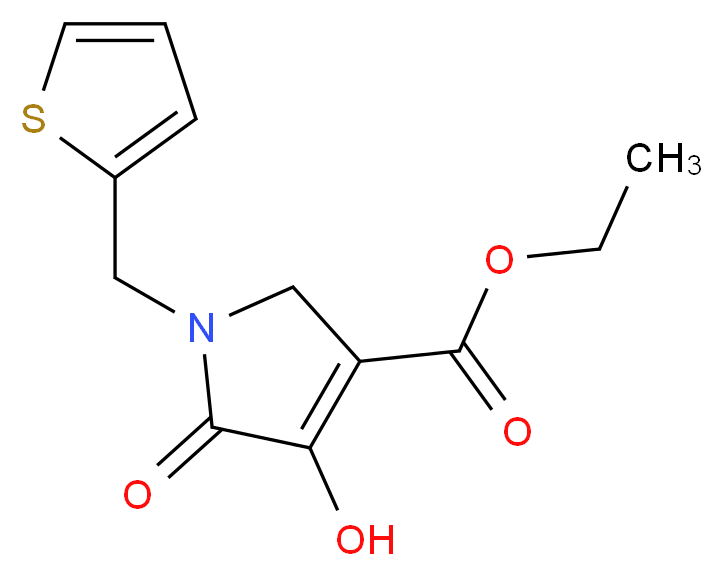 Ethyl 4-hydroxy-5-oxo-1-(2-thienylmethyl)-2,5-dihydro-1H-pyrrole-3-carboxylate_Molecular_structure_CAS_131436-78-7)