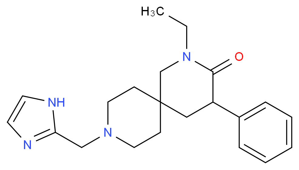 2-ethyl-9-(1H-imidazol-2-ylmethyl)-4-phenyl-2,9-diazaspiro[5.5]undecan-3-one_Molecular_structure_CAS_)