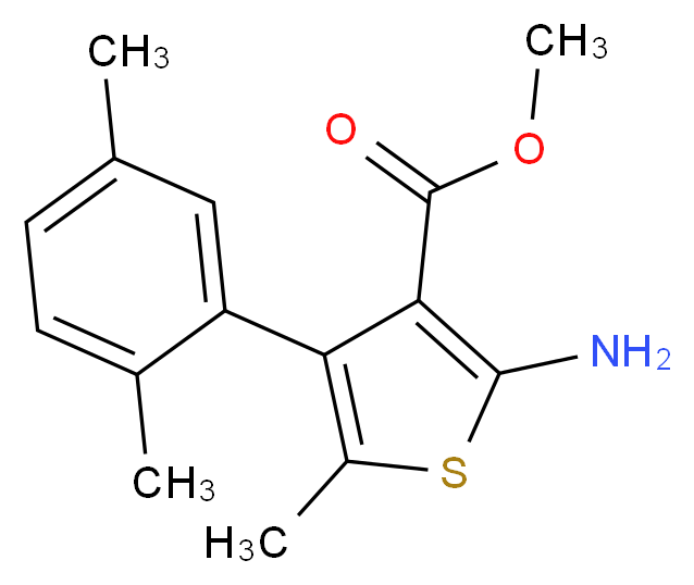 Methyl 2-amino-4-(2,5-dimethylphenyl)-5-methylthiophene-3-carboxylate_Molecular_structure_CAS_)