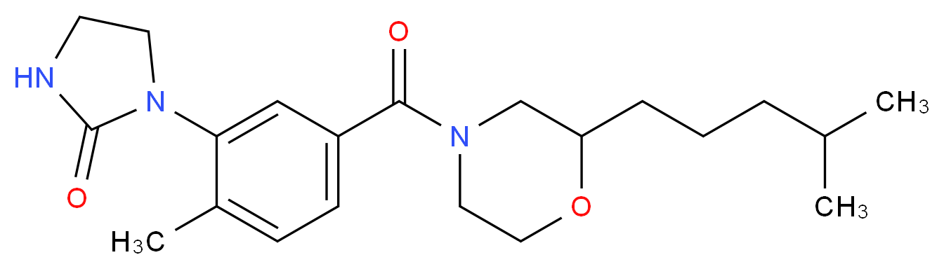 1-(2-methyl-5-{[2-(4-methylpentyl)-4-morpholinyl]carbonyl}phenyl)-2-imidazolidinone_Molecular_structure_CAS_)
