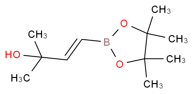 (E)-2-Methyl-4-(4,4,5,5-tetramethyl-1,3,2-dioxaborolan-2-yl)but-3-en-2-ol_Molecular_structure_CAS_581802-26-8)