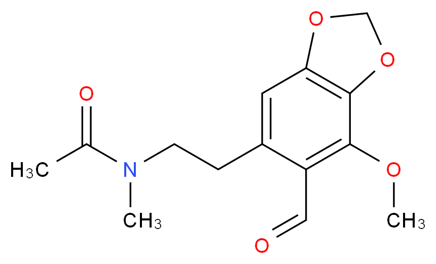 N-(2-(6-formyl-7-methoxybenzo[d][1,3]dioxol-5-yl)ethyl)-N-methylacetamide_Molecular_structure_CAS_)