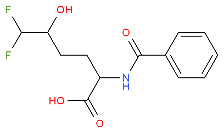 2-(benzoylamino)-6,6-difluoro-5-hydroxyhexanoic acid_Molecular_structure_CAS_)